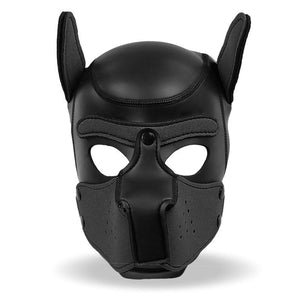 Máscara de Cachorro com Focinho Removível Preta- Hound - IntoYou