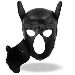 Máscara de Cachorro com Focinho Removível Preta- Hound - IntoYou