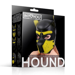 Máscara de Cachorro com Focinho Removível amarelo - Hound - IntoYou