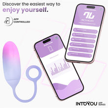 Carregar imagem no visualizador da galeria, Ovo vaginal vibratório controlado por APP - Recarregável - Azul e Rosa - IntoYou
