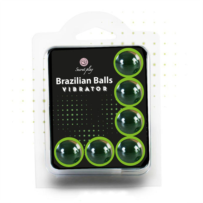 6 Bolas Lubrificantes Brazilian Balls - Efeito Vibratório – Secret Play