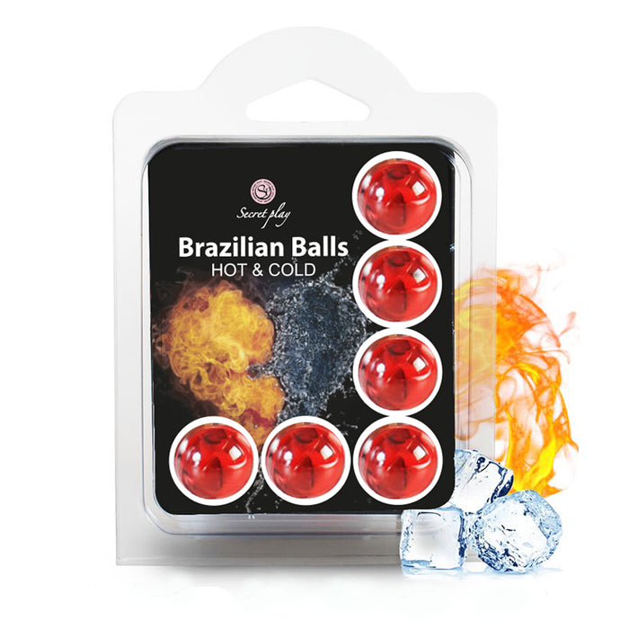 6 Bolas Lubrificantes Brazilian Balls - Efeito Quente e Frio – Secret Play