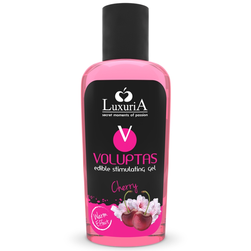 Óleo de massagem beijável - Efeito de aquecimento - Cereja - 100ml - Voluptas