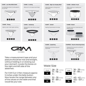 Cueca masculina - JockStrap - C4M04 - Preto - Cut4Men