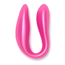 Carregar imagem no visualizador da galeria, Vibrador duplo - para casal - com estimulador vaginal e clitóris - Rosa - Lisboa - Oninder
