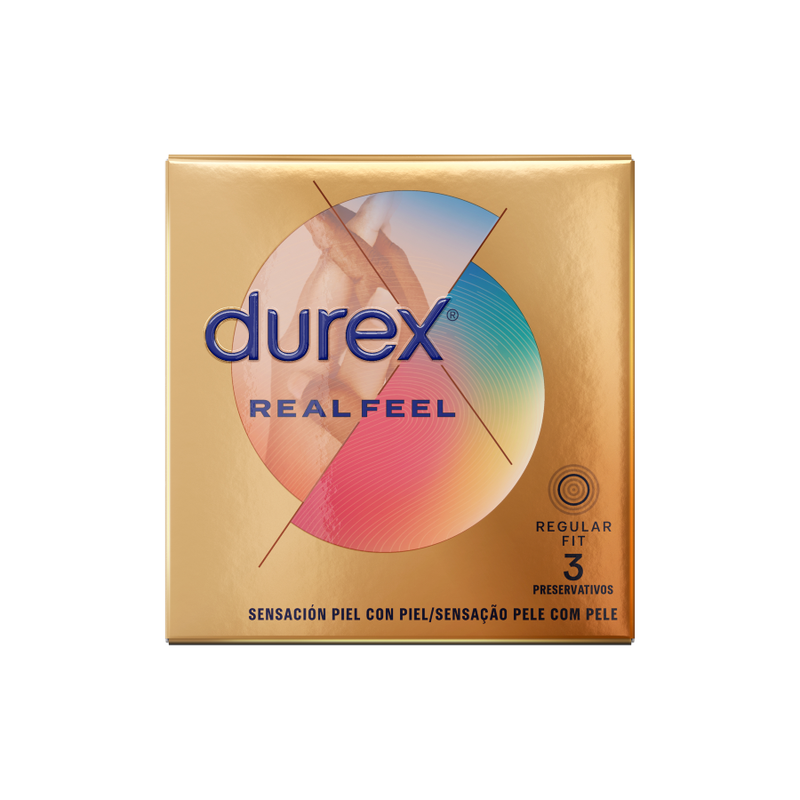 3 Preservativos - Sem Látex - Real Feel - Durex