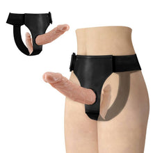 Carregar imagem no visualizador da galeria, Strap-on duplo realístico - Bege - Ultra passionate harness - Baile
