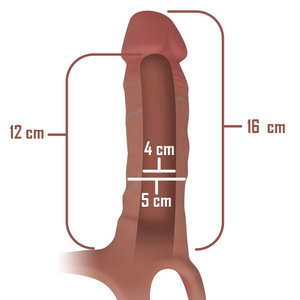Strap-on oco - 16 cm - Silicone Hollow Strap-on - Intense