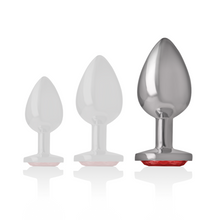 Carregar imagem no visualizador da galeria, Plug anal metálico com brilhante vermelho - L - Alive
