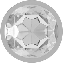 Carregar imagem no visualizador da galeria, Plug anal metálico com brilhante branco - L - Alive
