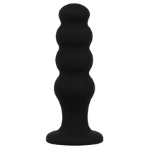 Carregar imagem no visualizador da galeria, Plug anal preto com 4 bolas - Scott - Black&amp;Silver
