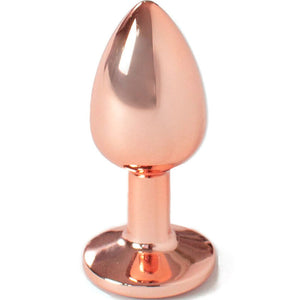 Plug de Metal com Brilhante - Rose Gold - S - Secret Play