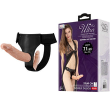 Carregar imagem no visualizador da galeria, Strap-on duplo realístico - Bege - Ultra passionate harness - Baile
