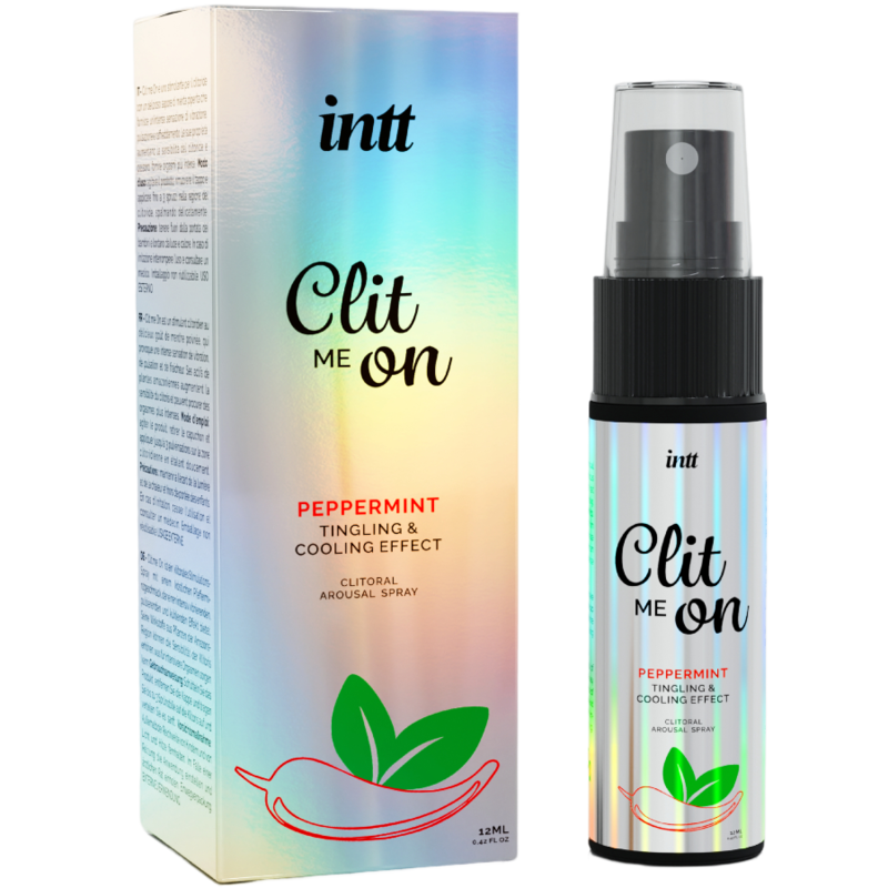 Spray estimulante feminino - Efeito Vibratório e Fresco - Clit me on - Menta com Pimenta - 12ml - INTT