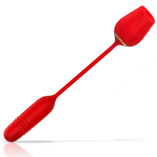 Carregar imagem no visualizador da galeria, 2 em 1 - Estimulador de clitóris com sucção e vibrador vaginal com movimento sobe e desce - Double pleasure suction + up and down
