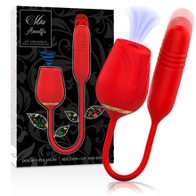 Carregar imagem no visualizador da galeria, 2 em 1 - Estimulador de clitóris com sucção e vibrador vaginal com movimento sobe e desce - Double pleasure suction + up and down
