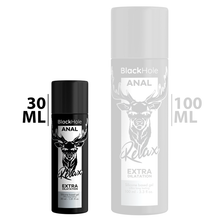 Carregar imagem no visualizador da galeria, Lubrificante anal à base de silicone - com efeito relaxante e dilatador - Black Hole 30ml
