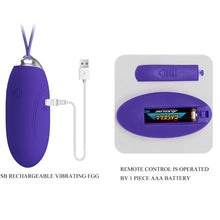 Carregar imagem no visualizador da galeria, Ovo vibratório vaginal com comando - Roxo - Jenny Youth - Pretty love
