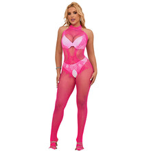 Carregar imagem no visualizador da galeria, Bodystocking rosa em rede - Subblime
