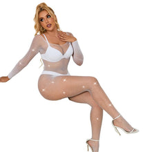 Carregar imagem no visualizador da galeria, Catsuit em rede branca - Subblime
