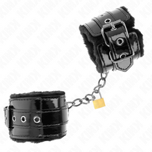 Carregar imagem no visualizador da galeria, Algemas de pulsos ajustáveis com cadeado - Preto - Kink
