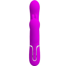 Carregar imagem no visualizador da galeria, Vibrador 4 em 1 - Vaginal com movimento sobe e desce + Estimulador de clitóris + Anal - Rosa - Cammy - Pretty Love
