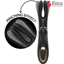 Carregar imagem no visualizador da galeria, Vibrador vaginal com movimento interno e estimulador de clitóris com ondas de pressão - Suction clamping vibrator

