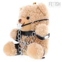 Carregar imagem no visualizador da galeria, Porta-chaves urso com coleira, algemas e mordaça - Fetish subissive
