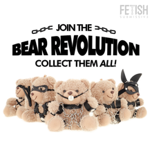 Carregar imagem no visualizador da galeria, Porta-chaves urso com coleira, algemas e mordaça - Fetish subissive
