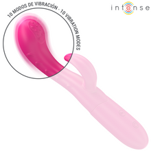 Carregar imagem no visualizador da galeria, Vibrador vaginal e ponto G com estimulador de clitóris - Amara - Rosa - Intense
