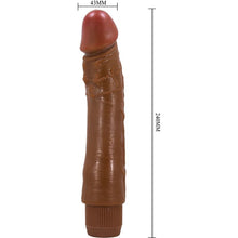 Carregar imagem no visualizador da galeria, Vibrador realístico - 23,5 cm - Dybbuk - Castanho - Bárbara
