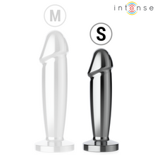 Carregar imagem no visualizador da galeria, Plug anal metálico com vibração e comando - 10cm - S - Intense

