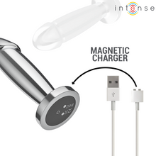 Carregar imagem no visualizador da galeria, Plug anal metálico com vibração e comando - 10cm - S - Intense
