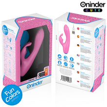 Carregar imagem no visualizador da galeria, Vibrador vaginal e ponto G com estimulador de clitóris com APP - Rosa - 14.5 cm - Oninder

