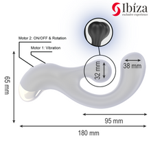 Carregar imagem no visualizador da galeria, Vibrador vaginal e ponto G com estimulador de clitóris com movimento de rotação - Vibrating &amp; rotating stimulator
