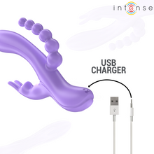 Carregar imagem no visualizador da galeria, Vibrador vaginal com estimulador de clitóris e anal - Miko - Intense
