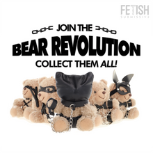 Carregar imagem no visualizador da galeria, Porta-chaves urso com máscara e trela - Fetish subissive
