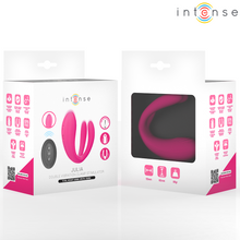 Carregar imagem no visualizador da galeria, Vibrador duplo - para casal - com estimulador vaginal e clitóris e comando - Julia - Intense
