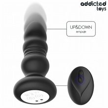 Carregar imagem no visualizador da galeria, Plug anal com comando, vibração, movimento sobe e desce e luzes LED  - Up &amp; down plug with LED lights
