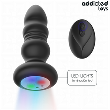 Carregar imagem no visualizador da galeria, Plug anal com comando, vibração, movimento sobe e desce e luzes LED  - Up &amp; down plug with LED lights
