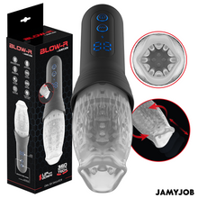 Carregar imagem no visualizador da galeria, Masturbador boca com vibração, movimento de sobe e desce e rotação - Oral sex stimulator - Blow-R - Jamyjob
