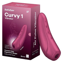 Carregar imagem no visualizador da galeria, Estimulador de clitóris por ondas de pressão com APP - Curvy 1 - Bordô - Satisfyer
