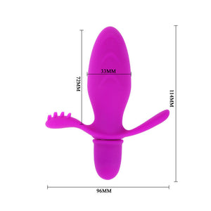 Vibrador 2em1 Vaginal/Anal - Fitch -  Pretty Love 
