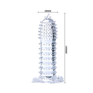 Manga para pénis com textura estimulante - 14 cm - Pénis Sleeve - Baile