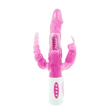 Carregar imagem no visualizador da galeria, Vibrador 4 em 1 - Vaginal com movimento de rotação + Estimulador de clitóris + Anal - Pretty bunny
