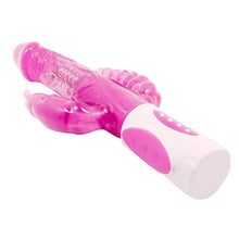 Carregar imagem no visualizador da galeria, Vibrador 4 em 1 - Vaginal com movimento de rotação + Estimulador de clitóris + Anal - Pretty bunny
