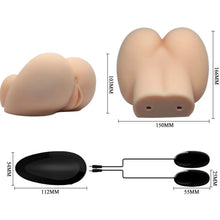 Carregar imagem no visualizador da galeria, Masturbador masculino com vibração - Vagina e ânus - Busty butt - Crazy Bull
