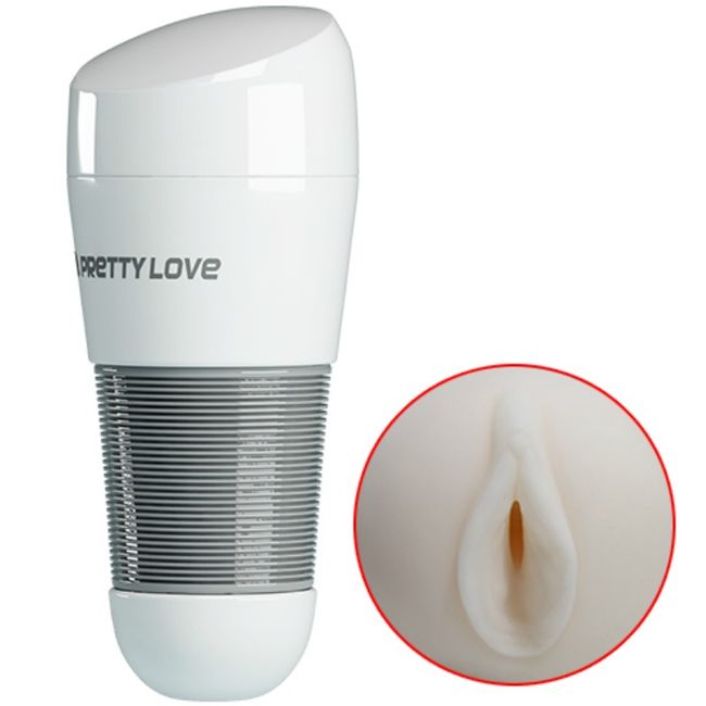 Masturbador Masculino - Vagina - Kitty - Branco - Pretty Love