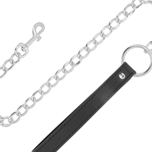 Carregar imagem no visualizador da galeria, Coleira e trela - Black furry collar with leash - Darkness
