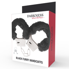 Carregar imagem no visualizador da galeria, Algemas de metal com pelo preto - Black furry handcuffs - Darkness
